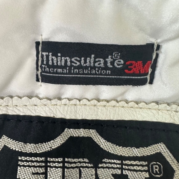 FIRST Genuine Leather White Leather Jacket Men’s Large - Picture 12 of 16